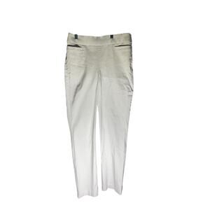 Briggs New York Women’s White Tapered Pants Size 10 – Stretch, Dressy, Cropped